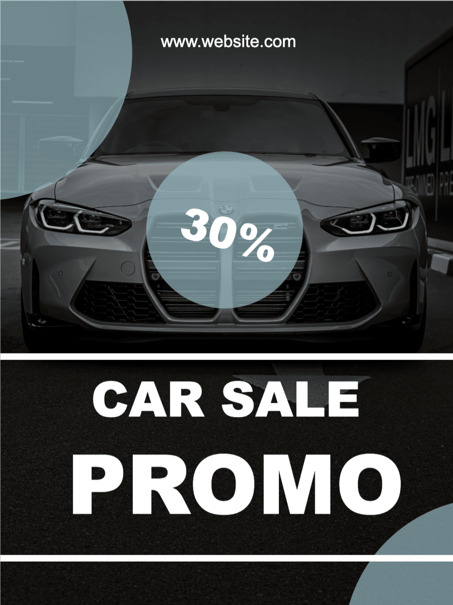 Car sale flyer template