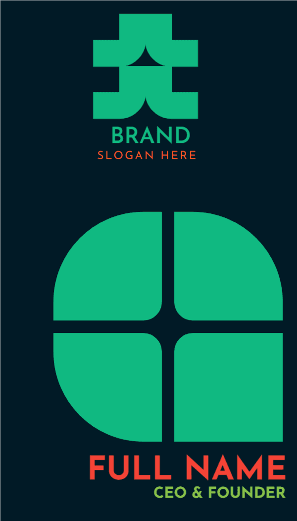 Vertical business card sample