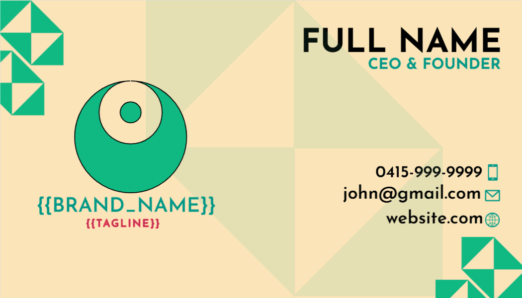 Featured business card design sample