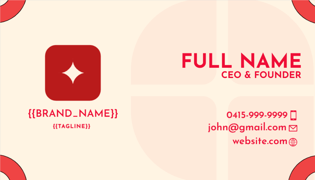 Minimal business card sample